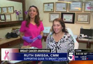 Temporary Areola Tattoo KTLA Breast Cancer Awareness Ruth Swissa KTLA Channel 5 1 300x205